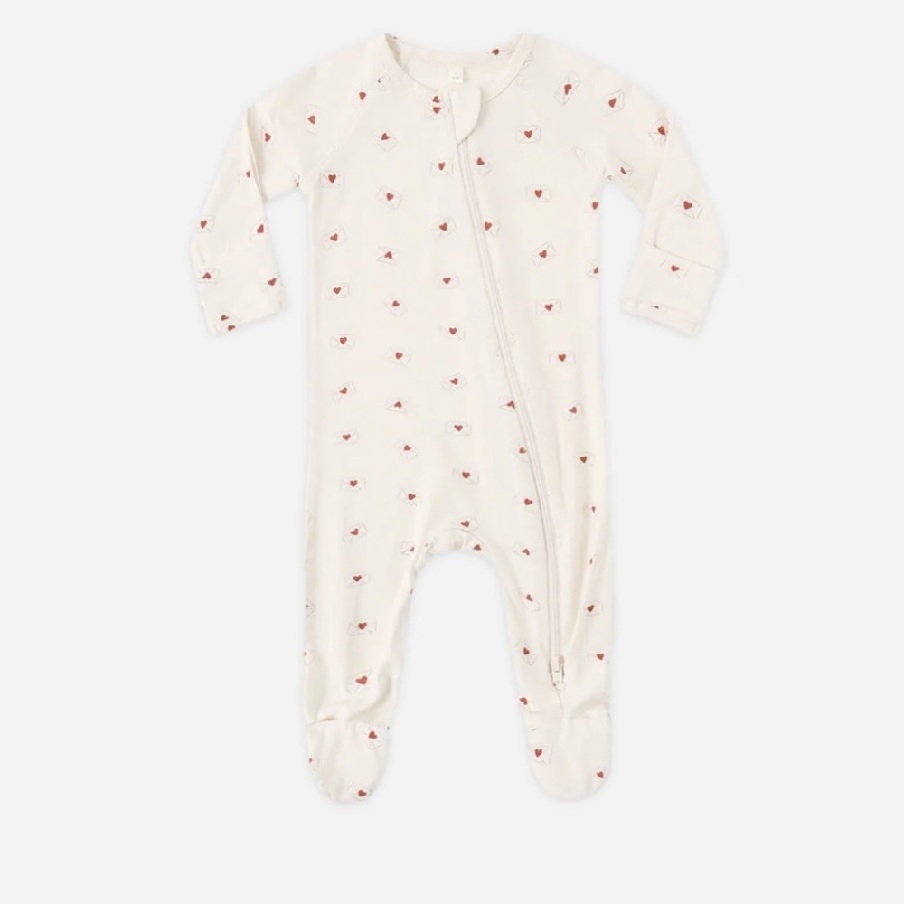 Quincy Mae bamboo zip footie